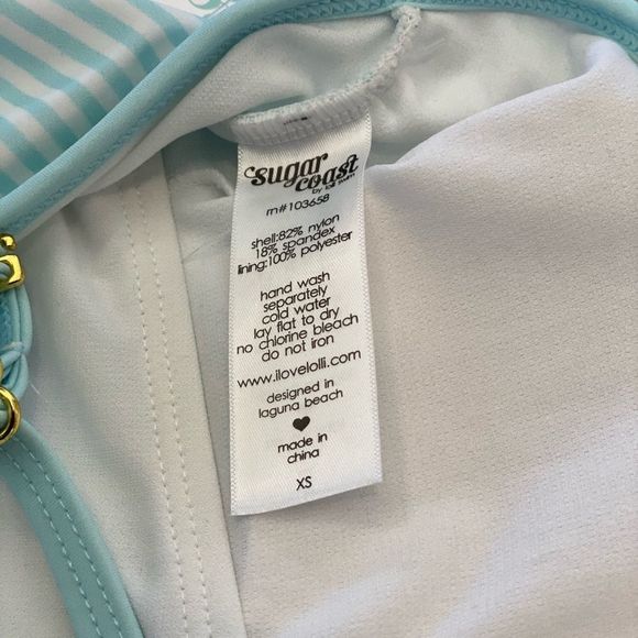 Sugar Coast criss cross neck one piece, XS, NWT - Picture 3 of 5